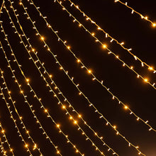 Warm White 600 LED Curtain String Lights with 8 Modes, Plug In Connectable Twinkle Fairy Lights