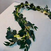 Artificial Eucalyptus Leaf Garland String Lights, Warm White 20 LED Battery Operated Fairy Light 6ft