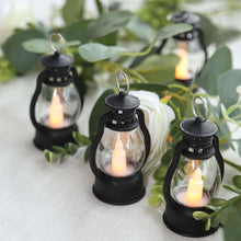 12 Pack Black Vintage Mini LED Candle Lanterns, Battery Operated Decorative Hanging Lanterns