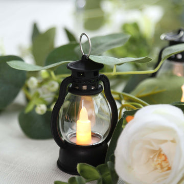 Timeless Charm and Modern Convenience With Black Vintage Mini LED Candle Lanterns