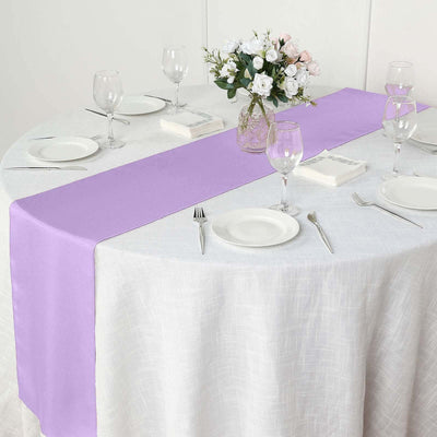 Polyester Table Runner 12"x108" Lavender - Wrinkle-Resistant & Durable Table Decor