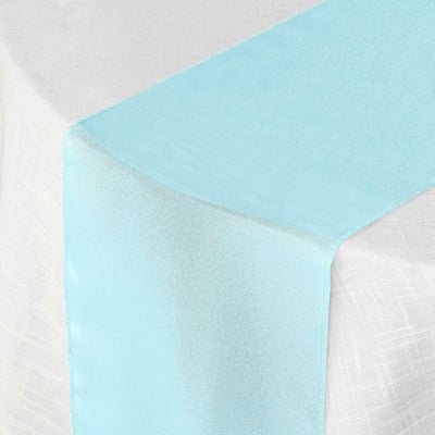 Polyester Table Runner 12"x108" Light Blue - Wrinkle-Resistant & Durable Table Decor