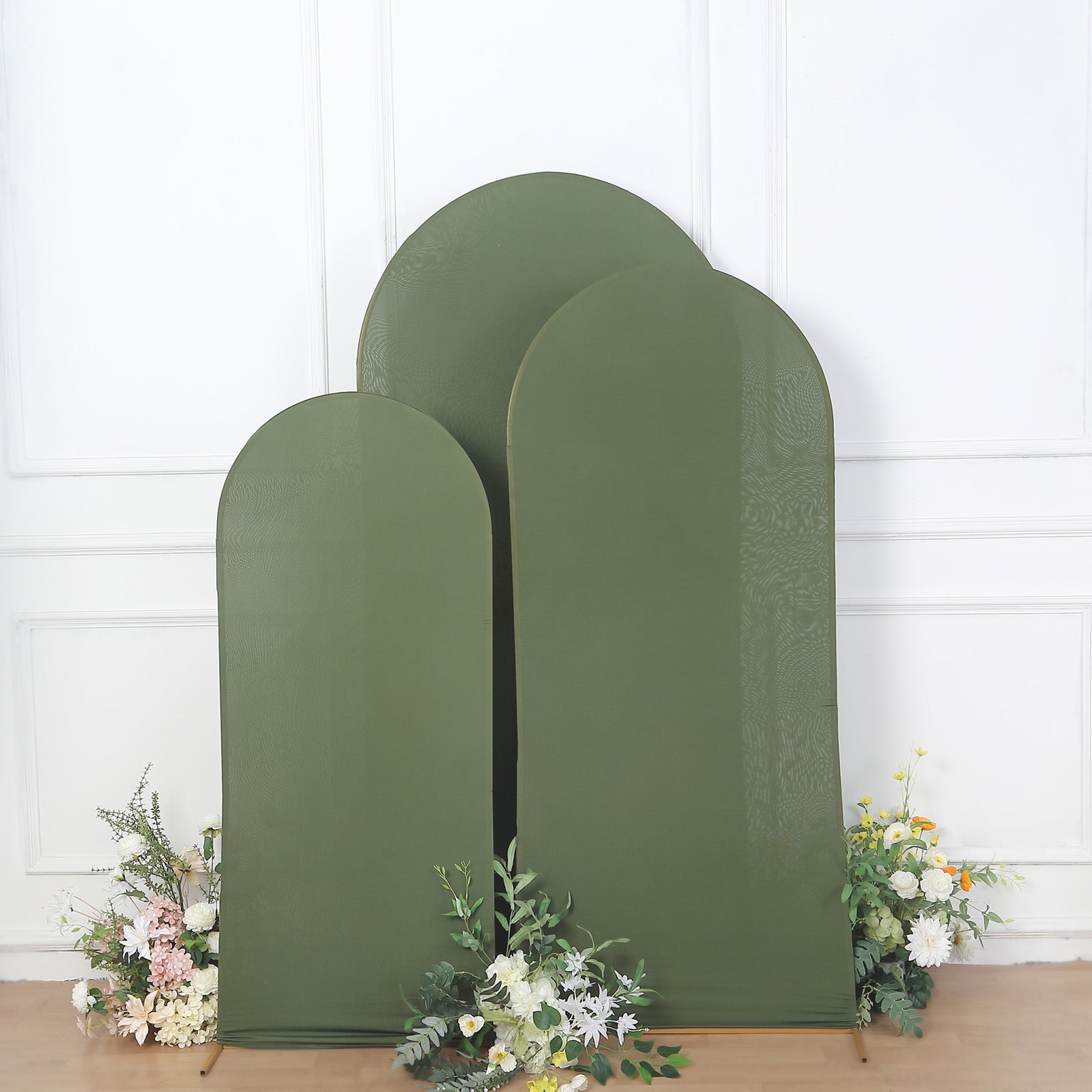7 ft Fitted Matte Spandex Round Top Wedding Arch Backdrop STAND COVER  Events