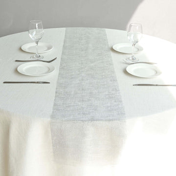 Versatile for Every Event - Silver Glitter Table Runner