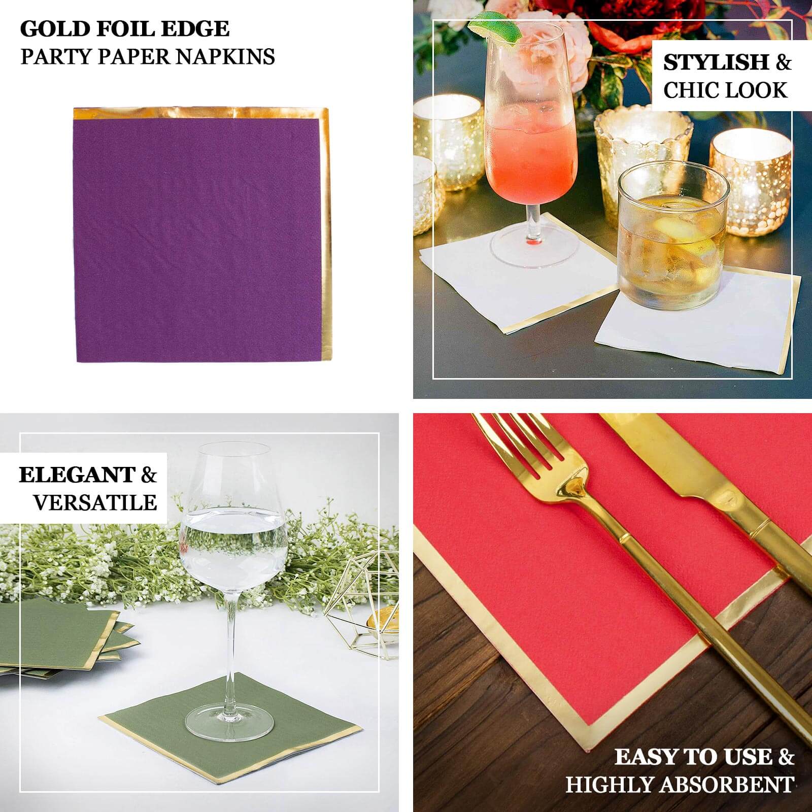 50-Pack Emerald Green Beverage Napkins | eFavormart.com