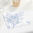 50 Pack 2-Ply Paper Cocktail Napkins in Matte Blue and White French Toile Floral Pattern, Highly