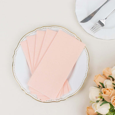 20 Pack Linen-Like Paper Napkins 8.5"x4" Blush - Soft & Hygienic Airlaid Towels