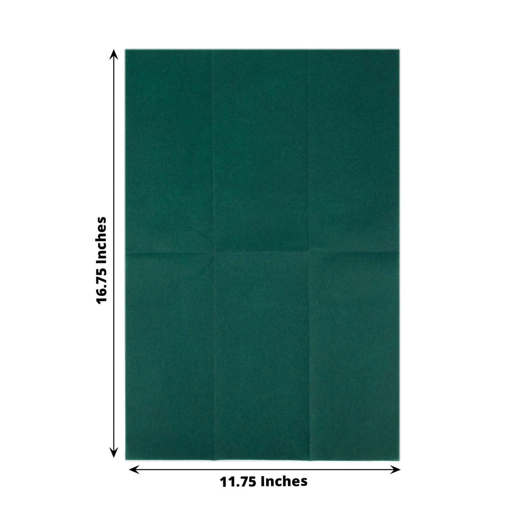 Hunter Green Linen-Feel Airlaid Paper Napkins