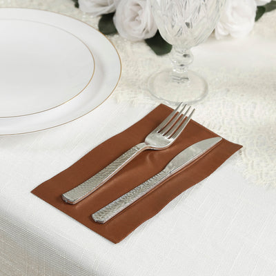 50-Pack Paper Napkins 2-Ply Soft Cinnamon Brown - Dinner Party Napkins