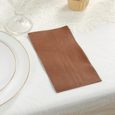 50-Pack Paper Napkins 2-Ply Soft Cinnamon Brown - Dinner Party Napkins
