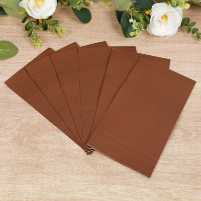 50-Pack Paper Napkins 2-Ply Soft Cinnamon Brown - Dinner Party Napkins