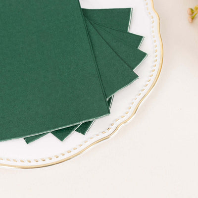 50-Pack Paper Napkins 2-Ply Soft Hunter Emerald Green - Dinner Party Napkins