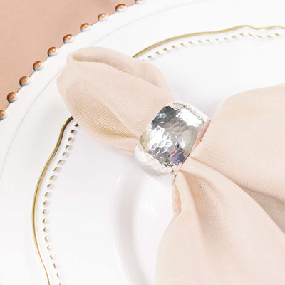 5 Pack Polyester Napkins 17"x17" Blush - Wrinkle Resistant & Easy Care Cloth Napkins