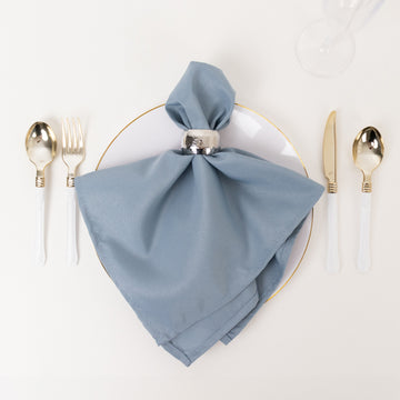 <span style="background-color:transparent;color:#000000;">Elegant Dusty Blue Premium Polyester Cloth Napkins</span>