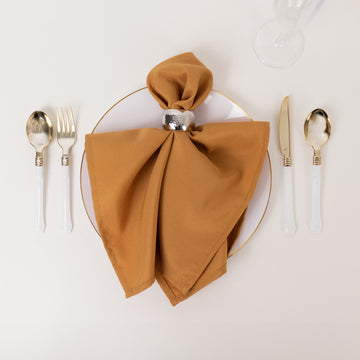 <span style="background-color:transparent;color:#000000;">Elegant Gold Premium Polyester Cloth Napkins</span>