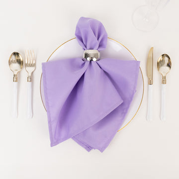 <span style="background-color:transparent;color:#000000;">Elegant Lavender Premium Polyester Cloth Napkins</span>