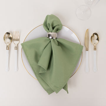 <span style="background-color:transparent;color:#000000;">Elegant Sage Green Premium Polyester Cloth Napkins</span>