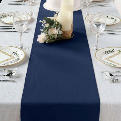 Polyester Table Runner 12"x108" Navy Blue - Wrinkle-Resistant & Durable Table Decor