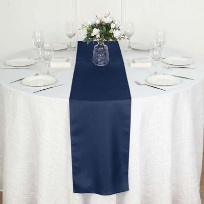 Polyester Table Runner 12"x108" Navy Blue - Wrinkle-Resistant & Durable Table Decor