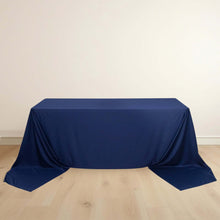 Navy Blue Premium Scuba Rectangular Tablecloth, Wrinkle Free Polyester Tablecloth - 90x156inch