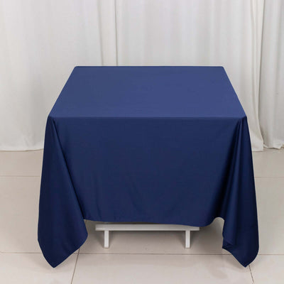 Scuba Square Tablecloth 70"x70" Navy Blue - Wrinkle Free Table Cover