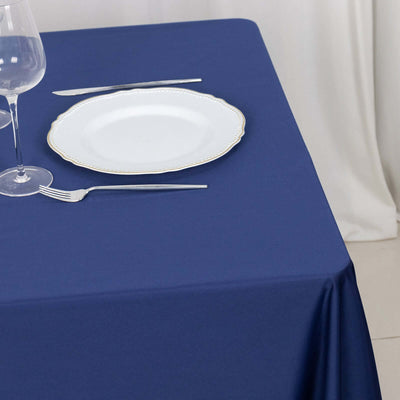 Scuba Square Tablecloth 70"x70" Navy Blue - Wrinkle Free Table Cover