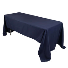 Navy Blue Seamless Premium Polyester Rectangular Tablecloth 220GSM