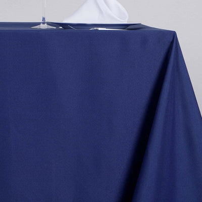 Polyester Square Tablecloth 90"x90" Navy Blue - Wrinkle-Resistant & Durable Table Cover