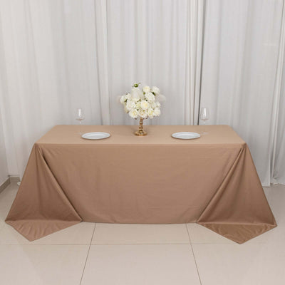 Scuba Rectangular Tablecloth 90"x132" Nude - Seamless Table Cover