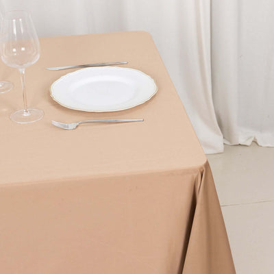Scuba Square Tablecloth 70"x70" Nude - Wrinkle Free Table Cover