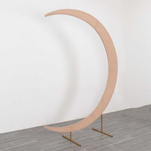 Nude Spandex Crescent Moon Chiara Backdrop Stand Cover, Custom Fitted Wedding Arch Cover