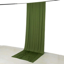 Olive Green 4-Way Stretch Spandex Drapery Panel with Rod Pockets, Backdrop Drape Curtain