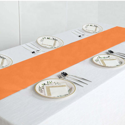 Polyester Table Runner 12"x108" Orange - Wrinkle-Resistant & Durable Table Decor