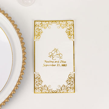 <h3 style="margin-left:0px;"><strong>Elegant Personalized White Soft Dinner Paper Napkins</strong>