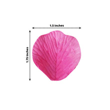 500 Pack | Fuchsia Silk Rose Petals Table Confetti or Floor Scatters