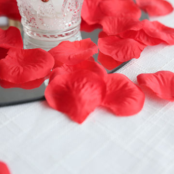 Celebrate with Red Silk Rose Petals