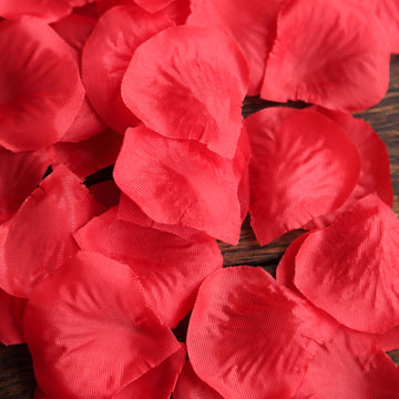 Enhance Your Wedding Decorations with Red Silk Rose Petals