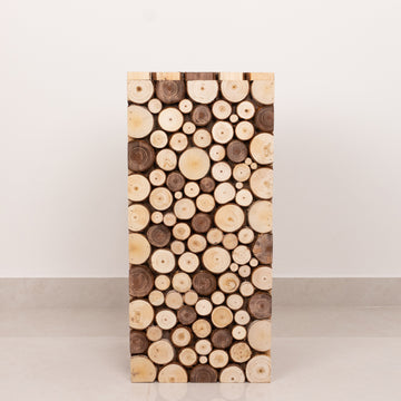 <h3 style="margin-left:0px;"><strong>Rustic Elegance with Natural Wooden Slices Pillar Prop Pedestal Stand</strong>