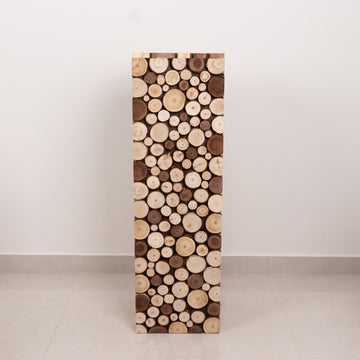 <h3 style="margin-left:0px;"><strong>Rustic Elegance with Natural Wooden Slices Pillar Prop Pedestal Stand</strong>