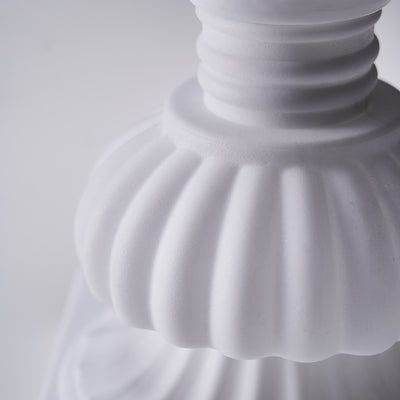 2 Pack White Urn Planter, Floral Pedestal Flower Pot Plant Stand - PVC 20"