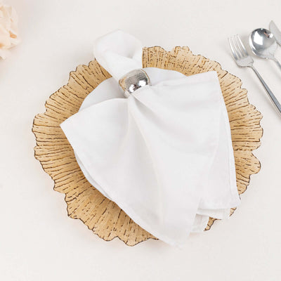 6-Pack Acrylic Plastic Charger Plates 13" Round Amber Gold Reef Design - Decorative Dinner Charger Tableware