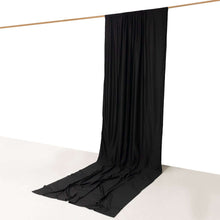 Black Scuba Polyester Backdrop Drape Curtain, Durable Flame Resistant Event Divider Panel Wrinkle