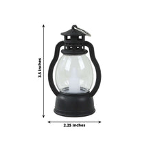 12 Pack Black Vintage Mini LED Candle Lanterns, Battery Operated Decorative Hanging Lanterns