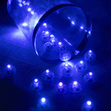 50 Pack Blue Round LED Balloon Lights, Waterproof Battery Operated Mini LED Balls