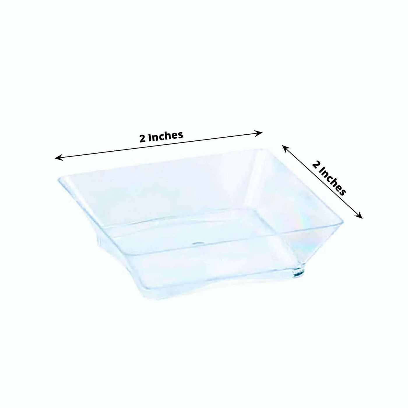 50-Pack Clear Mini Square Appetizer Plates | eFavormart.com