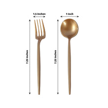 50 Pack Gold Heavy Duty Plastic Dessert Forks and Spoons, Shiny Disposable Silverware