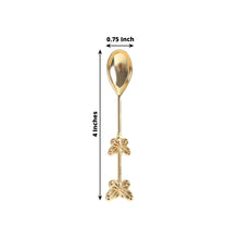 2 Pack Gold Metal Butterfly Handle Coffee Spoons in Clear Top Black Gift Box