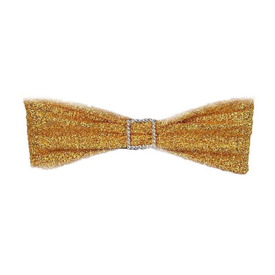 5 Pack Metallic Shimmer Tinsel Spandex Chair Sashes Gold - Glittery Finish Stretch Chair Bands for Parties & Weddings