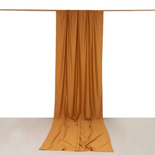 Gold Scuba Polyester Backdrop Drape Curtain, Durable Flame Resistant Event Divider Panel