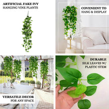 3 Pack Green Artificial Ivy Leaf Garland Hanging Plants